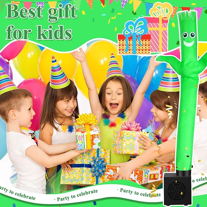 Poen Easter Gifts for Kids Mini Wacky Waving Inflatable Tube Guy with Blower Gag Toy Gift Inflatable Tube Man Birthday Desktop Decor Dancing Blow up Man for Office Party Decor(Smile)