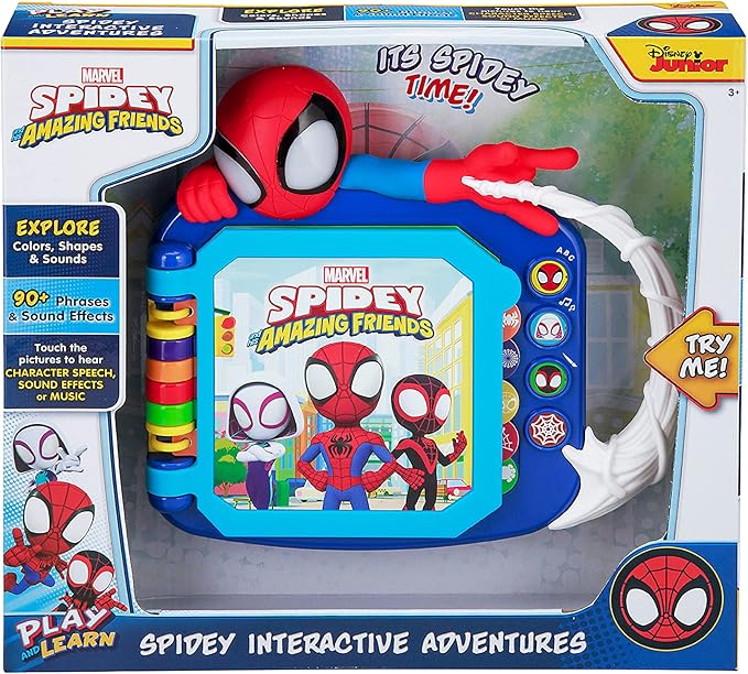 eKids Spidey and His Amazing Friends Book, Toddler Toys with Built-in Preschool Learning Games, Educational Toys for Toddlers