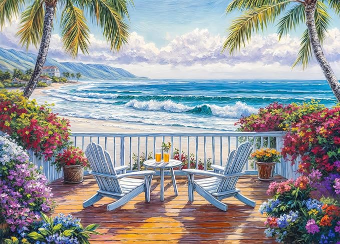 Seaside Lifestyle Jigsaw Puzzles 1000 Pieces for Adults Coastal Beauty 1000 Piece Jigsaw Puzzles for Adults