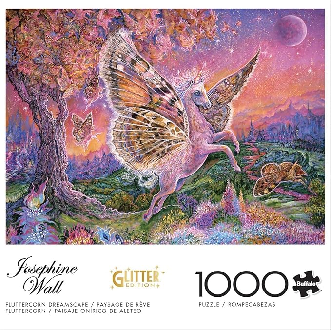 Buffalo Games - Josephine Wall - Fluttercorn Dreamscape - 1000 Piece Jigsaw Puzzle for Adults -Challenging Puzzle Perfect for Game Nights - Finished Size is 26.75 x 19.75
