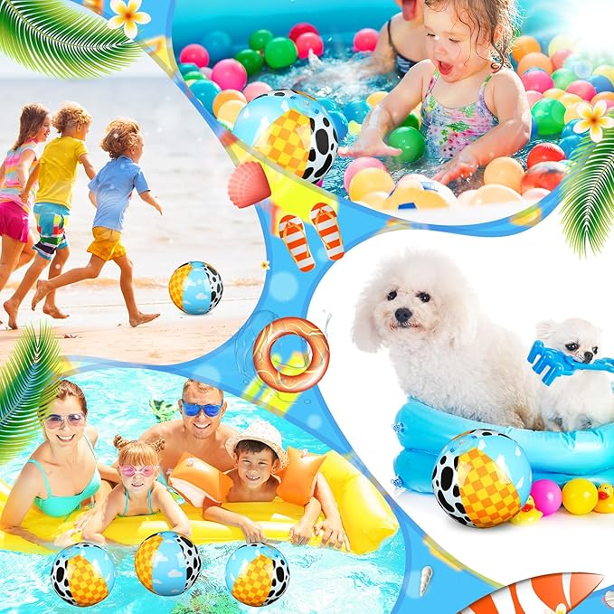 12 Pack Toy Inspire Game Themed Beach Ball for Kids 7.87" Bulk for Summer Pool and Beach Game Gifts Two Infinity and Beyond Birthday Party Supplies End of the Year Class Decoration Favor