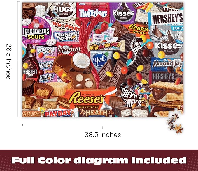 Puzzles for Adults 2000 Pieces – Buffalo Games Deluxe Collage Hershey's Jigsaw Puzzle, Challenging 2000 Piece Puzzle for Adults, Premium Quality with Poster