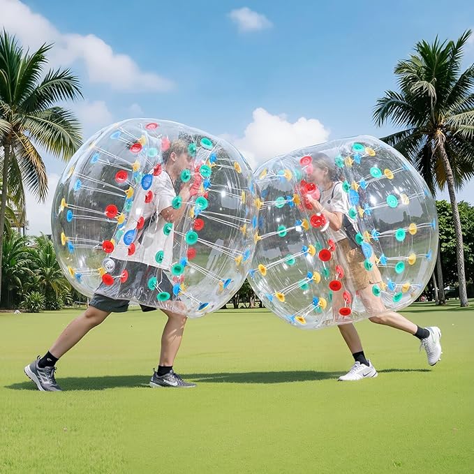 VEVOR Inflatable Bumper Ball, 4FT/5FT Body Sumo Zorb Balls for Teen, 0.8mm Thick PVC Human Hamster Bubble Balls for Outdoor Team Gaming Play, Bumper Bopper Toys for Garden, Yard, Park