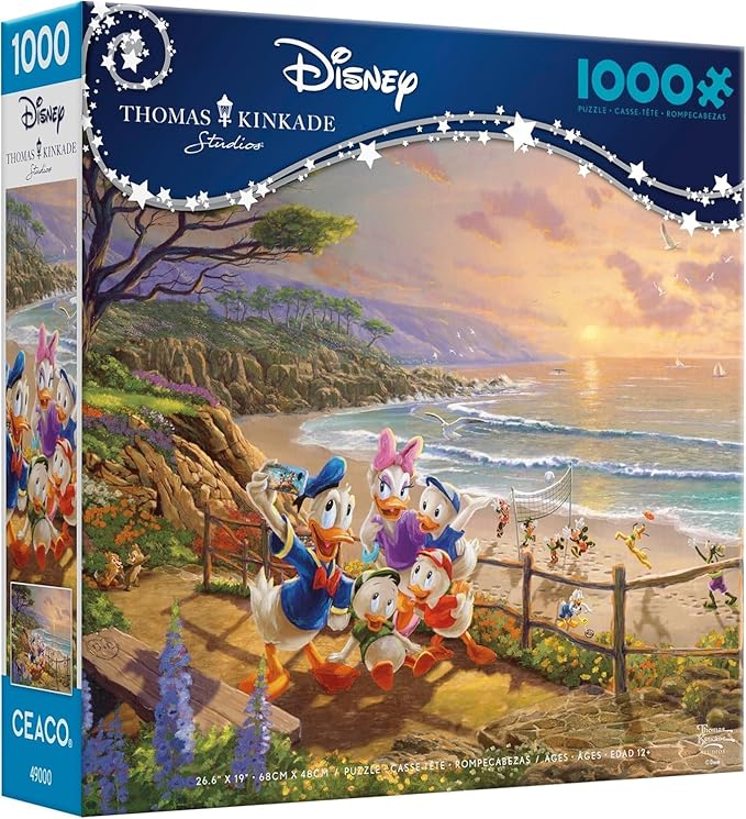 1000PC Thomas Kinkade Disney Dreams: A Ducky Day, Donald and Daisy