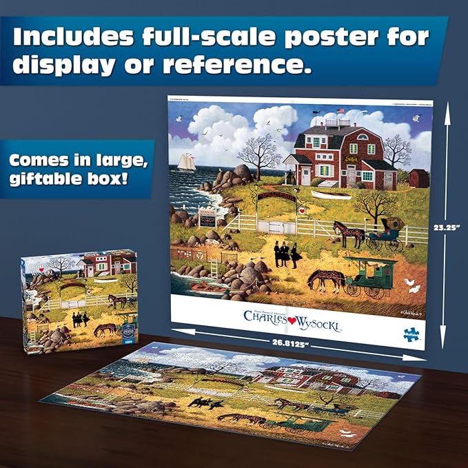 Buffalo Games - Sapphire Select - Charles Wysocki - Formulating the Plan - 1000 Piece Jigsaw Puzzle – Challenging & Fun – Blue Core Puzzle Board – Giftable Display Box - Full Size Poster Included
