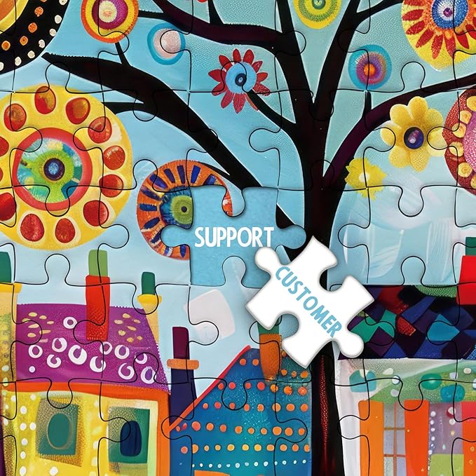 Tree of Life Puzzles for Adults 1000 Pieces, Colorful Jigsaw Puzzle, Art Puzzles as Home Decor