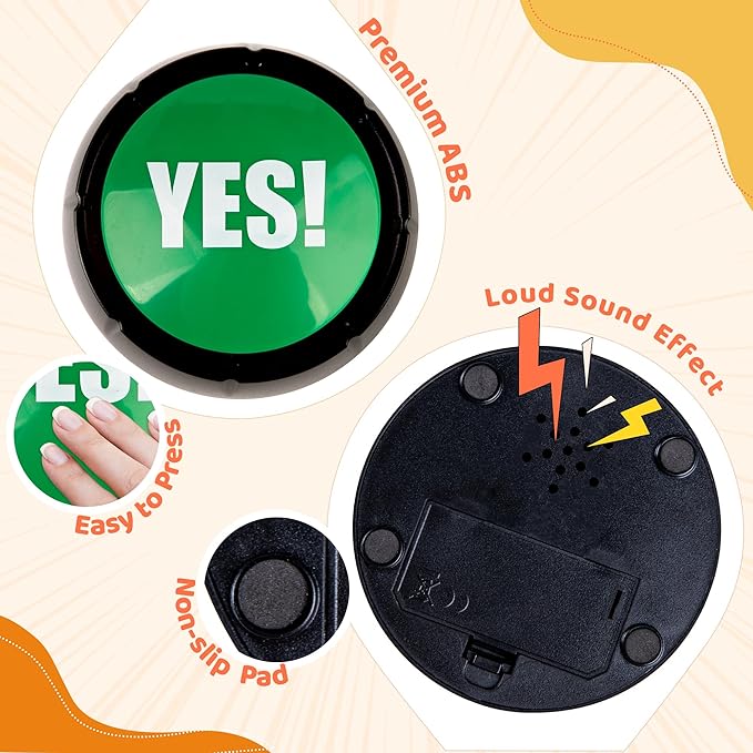 MyMealivos Set of 4, The NO, YES, Sorry and Maybe Buttons