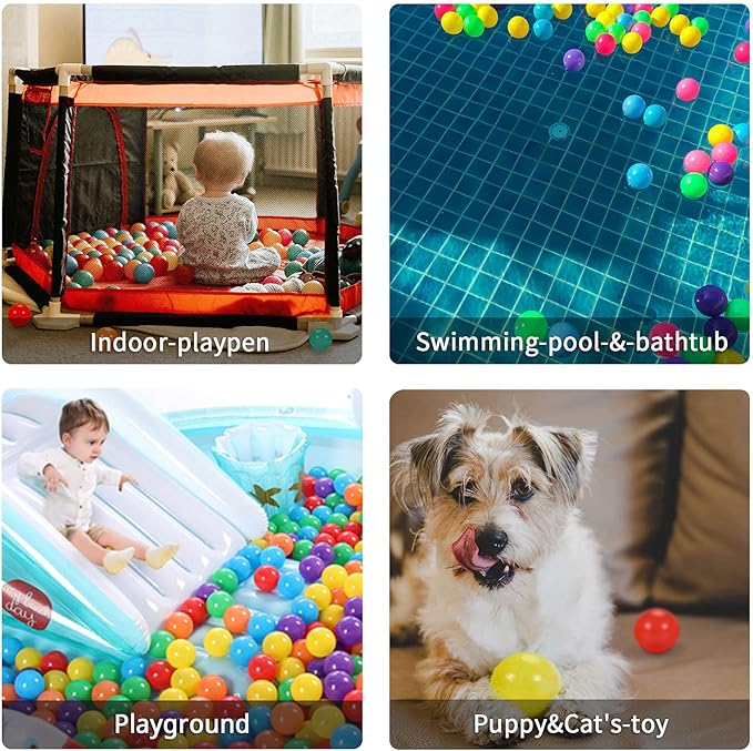 STARBOLO Ball Pit Balls for Toddlers Phthalate Free BPA Free Non-Toxic Crush Proof Play Balls for Toddlers Kids Pool Playhouse Pack of 100 200 500