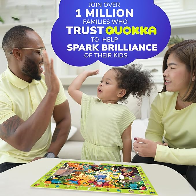 QUOKKA 100 Piece Puzzles for Kids Ages 4-6 – 4 Set Princess Puzzles for Kids Ages 6-8 – Search and Find Game with Unicorn, Mermaid, Fairy for Toddlers 3-5 – Learning Toy Gift for Boys and Girls