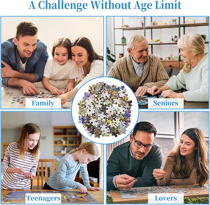 CHengQiSM 1000 Piece Puzzle for Adults, African Animal Puzzles for Adults 1000 Pieces, Jungle Animals Jigsaw Puzzle for Adults Teens Seniors, Premium Thick Cardboard, Finished Size 27.6 x 19.7 inches