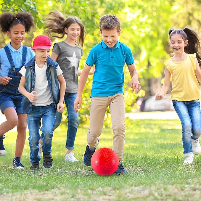 Kickball Set with Bases and Ball - 8.5" Kickball, Rubber Throw Down Bases, Sports Traning Cones, 12" Pump and 14" Scoreboard - Perfect for Kids and Adults - Playground and Backyard Game