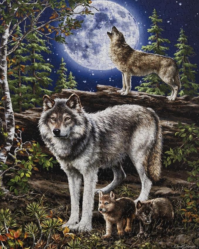 Springbok Wolf Pack 500 Piece Jigsaw Puzzle for Adults - Unique Cut Pieces - Made in USA