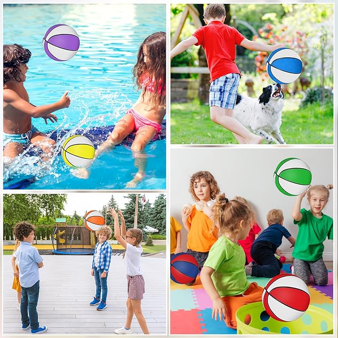 Wettarn 12 PCS Mini Basketball Size 3 Colorful 7 Inch Rubber Basketball Bulk with Pump for Mini Hoop Swimming Pool Indoor Outdoor Practice Game Holiday Party Kid Adult Back to School