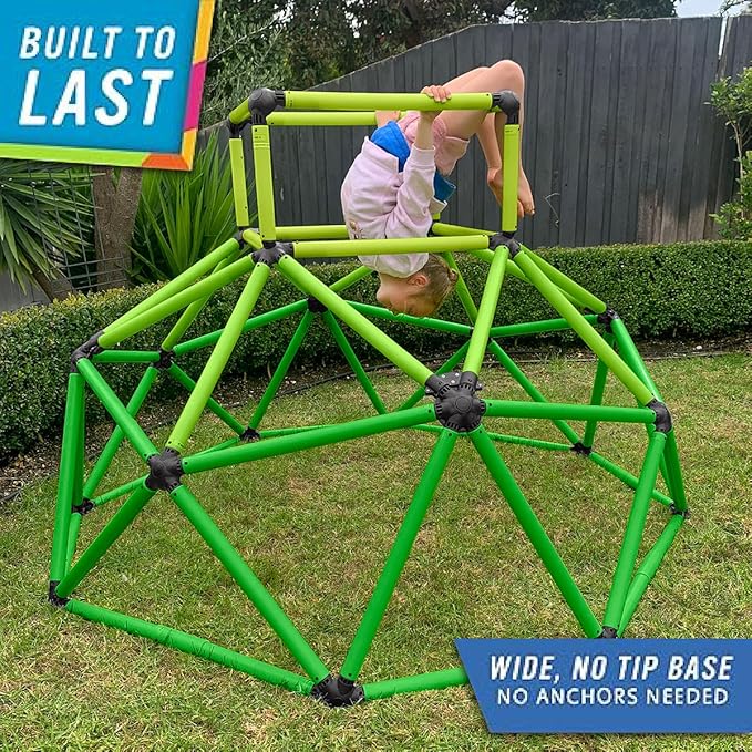 Eezy Peezy Climber with Top - Active Indoor Outdoor Play Set Climbing Dome Equipment Toys - Fun for Kids Ages 3 to 6 Years Old, Green