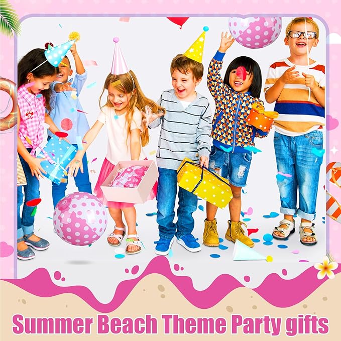 Leyndo 12 Pack Polka Dots Themed Beach Ball for Kids 7.87" Bulk for Summer Pool and Beach Game Gifts and Birthday Party Supplies and End of The Year Class Party Decoration Favors