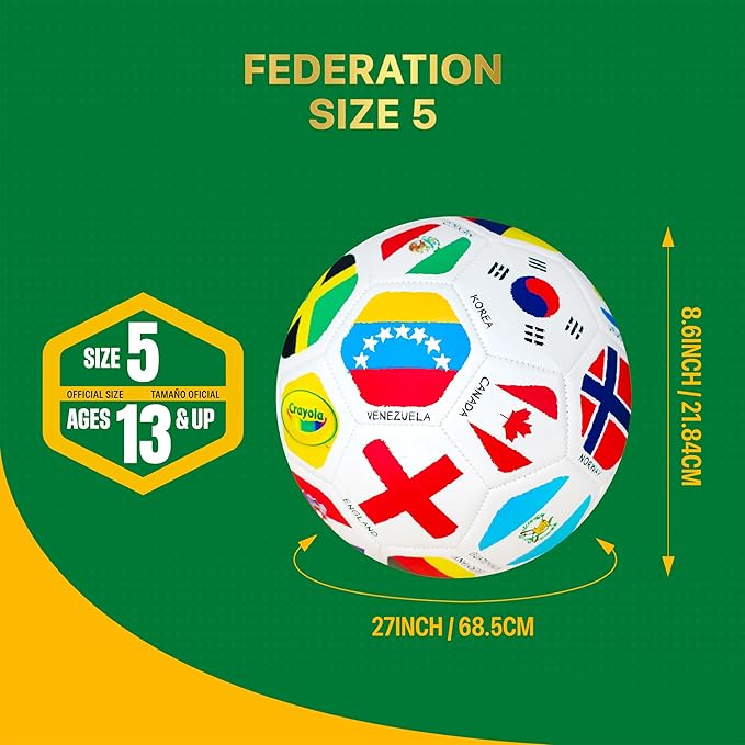 Crayola Official Soccer Ball - Unisex Kids - International Size 5