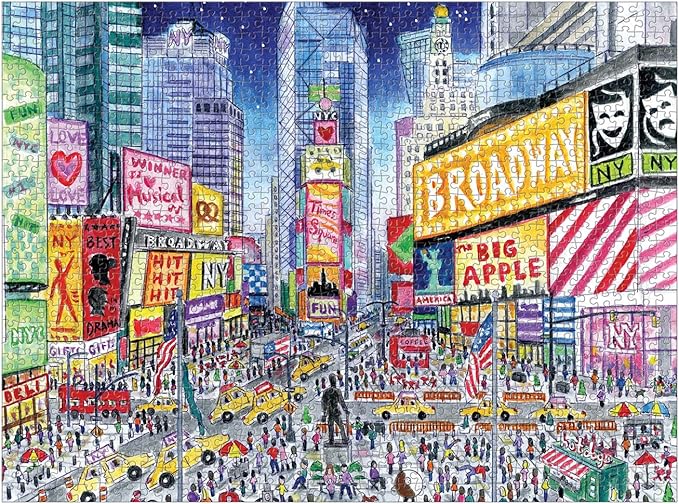 Galison Michael Storrings Times Square 1000 Piece Puzzle Bookstore