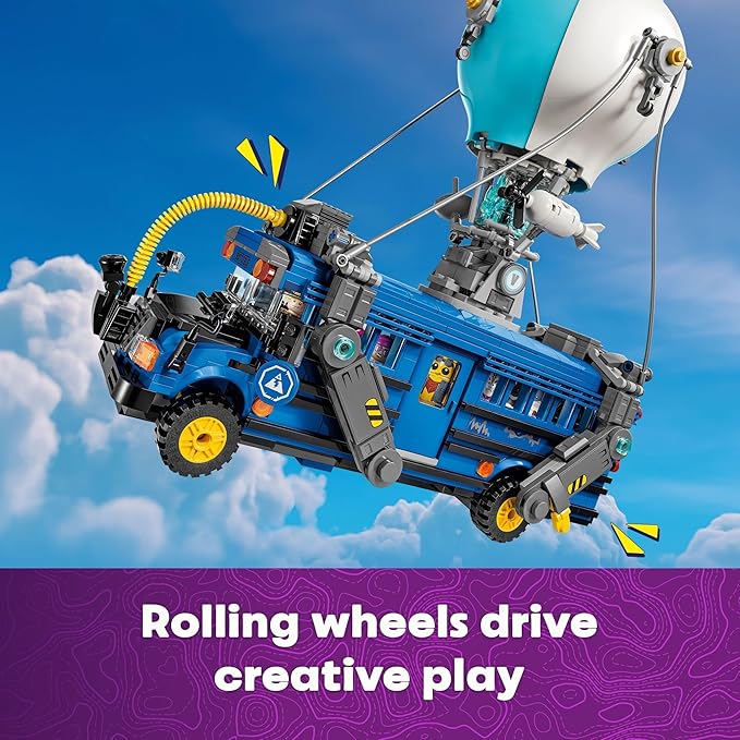 LEGO Fortnite Battle Bus Building Toy - Collectible Fortnite Toy for Kids, Boys & Girls, Ages 10+ - Pretend Play Set with 9 Minifigures from Video Game - Gift for Birthdays - 77073