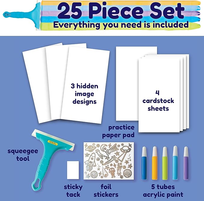 Creativity for Kids Squeegeez Magic Reveal Craft Kit: Outer Space - Craft Activities for Kids, Outer Space Gifts for Girls and Boys (Ages 7+)