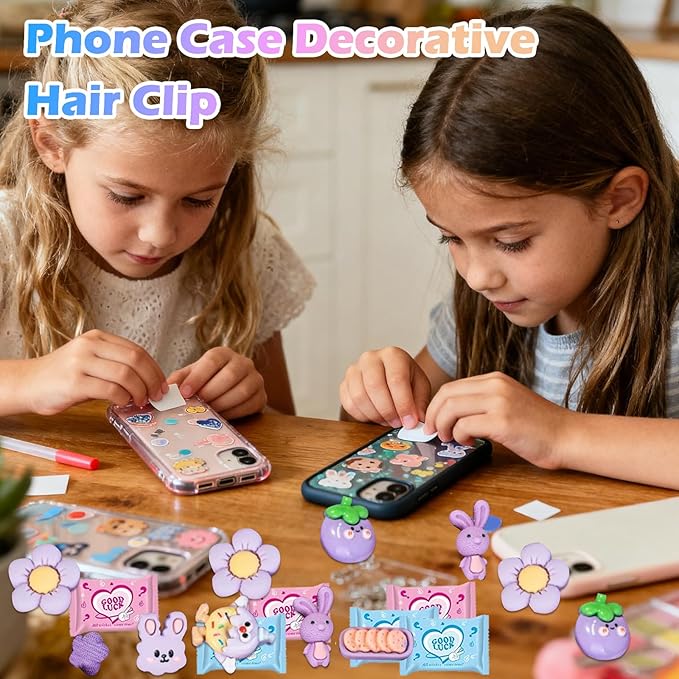 50PCS Purple Series Cartoon Resin Mystery Blind Bag – Mini Cute Figures for Kids Crafts, Tiny Random Toy Charms, DIY Phone Case Decorations, Surprise Collectible Resin Miniatures Variety Pack