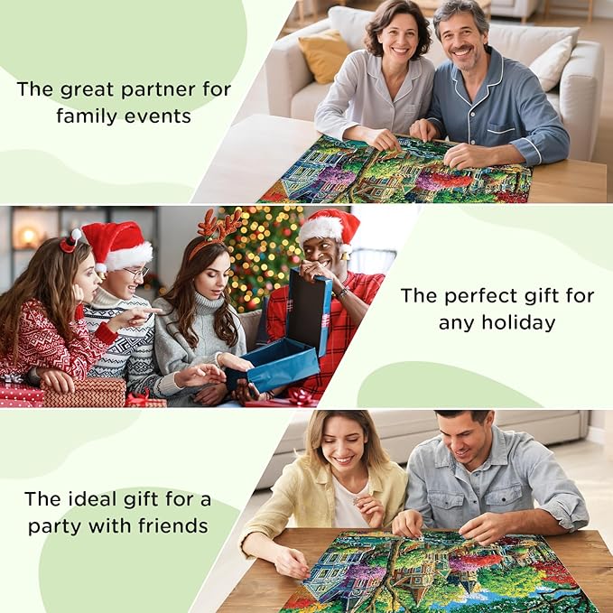 500 Piece Puzzle for Adults,Urban Street Jigsaw Puzzle for Adults Elderly, Birthday Party for Family, Funny Puzzle, Challenging Games 20.5×15 in