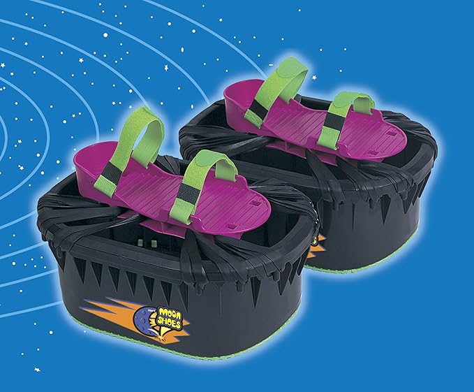 Moon Shoes Bouncy Shoes, Mini Trampolines for Your Feet, One Size, New and Improved, Bounce Your Way to Fun, Very Durable, No Tool Assembly, Athletic Development, max Weight 130 lbs.