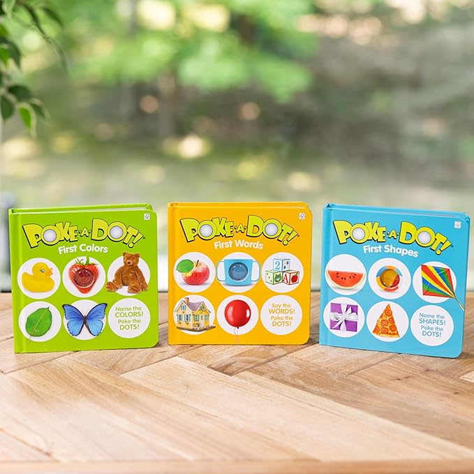 Melissa & Doug Poke-a-Dot! 3Pk First Words, Shapes & Colors, Interactive Children's Board Books with Buttons to Pop, Educational Sensory Toy for Toddlers & Preschoolers Ages 1+