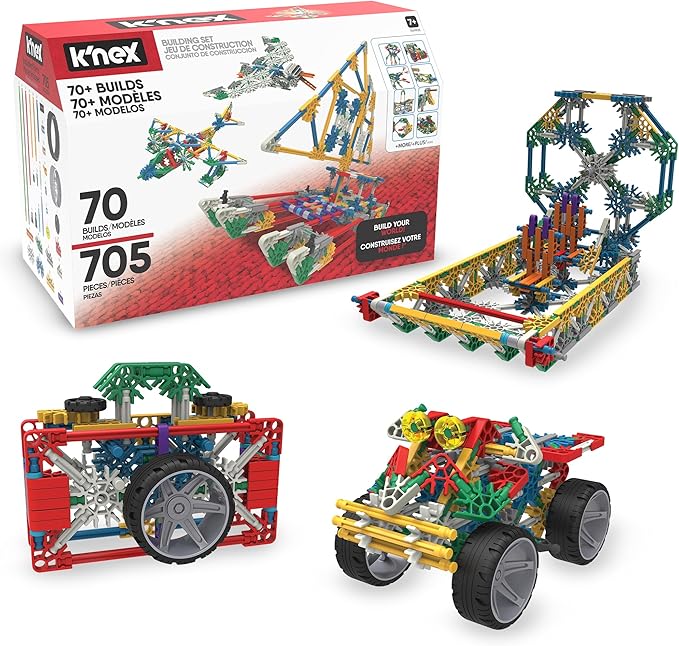 K'NEX - 70 Model Building Set‚ 705 Pieces, STEM Learning, Creative Play Set‚ Ages 7+