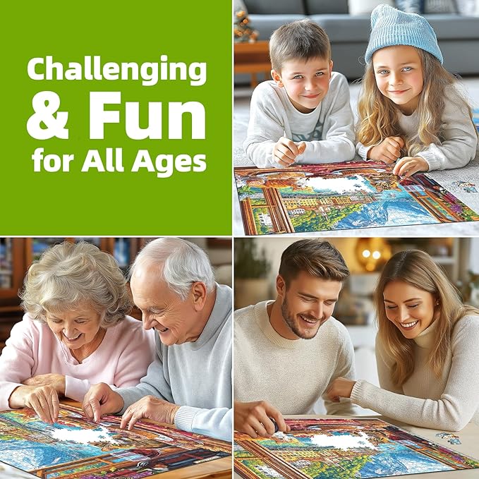 Spring Cat Gathering 500 Piece Puzzles for Adults, Challenging Art Special Shaped Jigsaw Puzzle for Gifts Party Games Family Fun, 23" X 15" Dust Free Puzzles