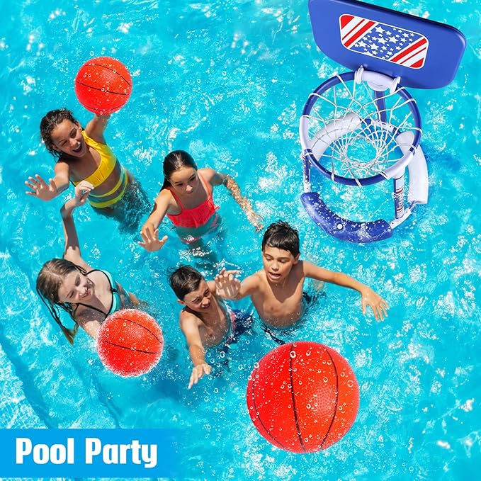 TNELTUEB Mini Basketball Replacement 8.5 Inch Pool Basketballs Ball Hoop Indoor Outdoor Toy, Fits All Standard Swimming Pool Basketball Hoop Pool Game Toy Water Games