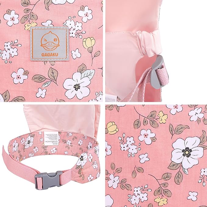 GAGAKU Baby Doll Carrier, Doll Carrier for Little Girls, Toy Baby Carrier for Dolls Kids, Baby Doll Carrier for Toddlers, Reborn Baby Doll Accessories - Pink - Anemone Flowers