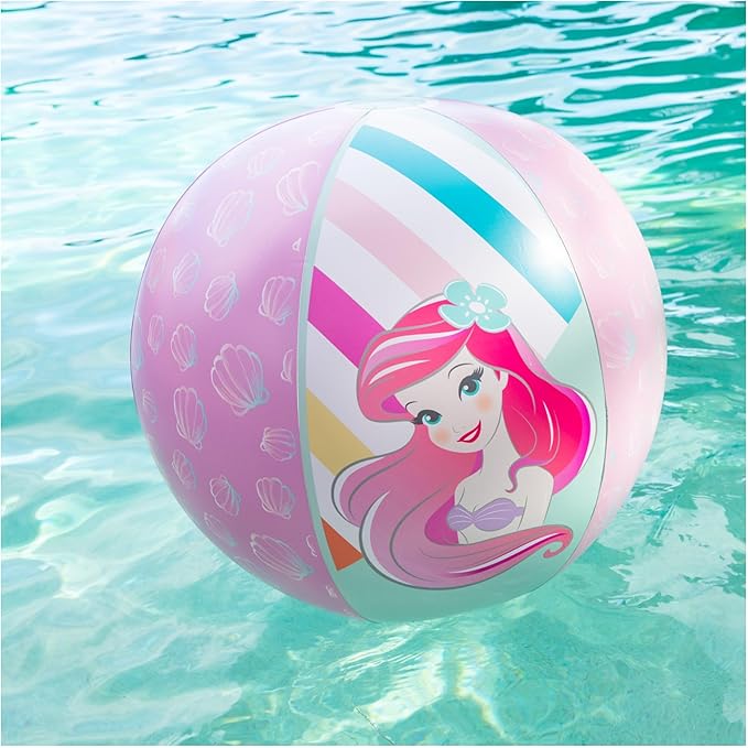 Swimways Disney Princess Ariel Giant Beach Ball, Kids Beach Toys & Pool Accessories, Little Mermaid Toys for Kids Aged 5 & Up