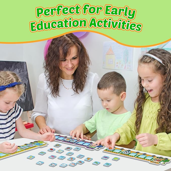 Quilinz Magnetic Sorting Toys,Animal&Vegetable&Fruit&Food&Ball Fridge Magnets for Kids,Recognition Games,Toddler Magnets for Refrigerator Whiteboard,Matching Game,Preschool Learning Activity