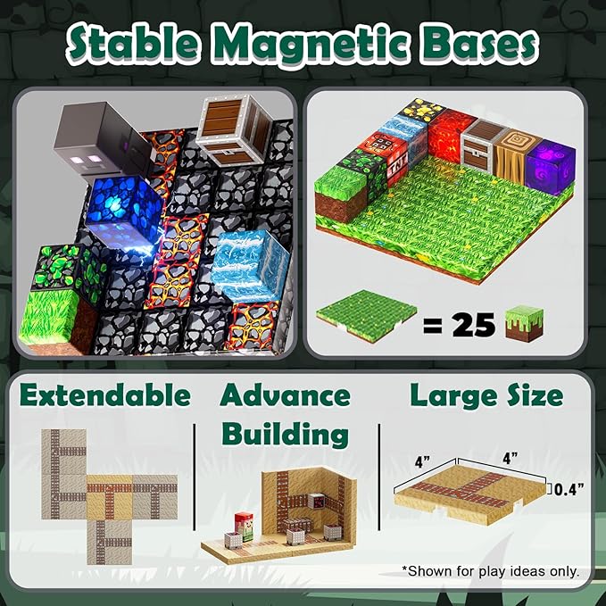 200PCS Magnetic Blocks with 8 Base Plate - 24PCS Light Blocks,Magnetic Construction Cube for Kids,STEM Sensory Educational Toys for Boys & Girls & Autism Ages 3+ Birthday Gifts