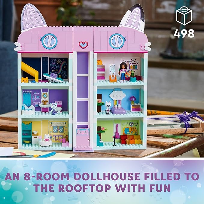 LEGO Gabby's Dollhouse Building Toy - Pretend Play Toy Figures & Playsets for Girls & Boys, Ages 4+ Years - Gift for Birthdays - 8 Room Dollhouse W/ 4 Minifigures - 10788