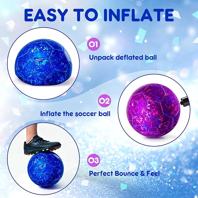 Toddler Soccer Ball Size 2 Size 3 - Small Soft Kids Ball 2 Pack for Ages 1-5 3-8 - Cartoon Sports Toy Boys Girls - Easter Basket Stuffers for Toddlers Kids - Soccer Gift for Indoor Outdoor Games