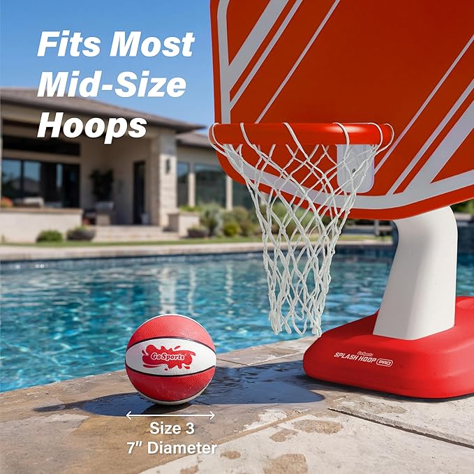 GoSports Water Basketballs 2 Pack - Choose Between Size 3 and Size 6, Great for Swimming Pool Basketball Hoops