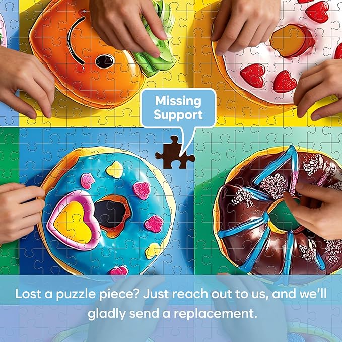 3 Pack 500 Piece Puzzles for Adults, Beautiful Wild Animals Jigsaw Puzzle for Teens Seniors, Recycled Cardboard Donut Dogs Puzzle 500 Piece, Family Activity Great Gift for Friends 20.5 * 15 inch