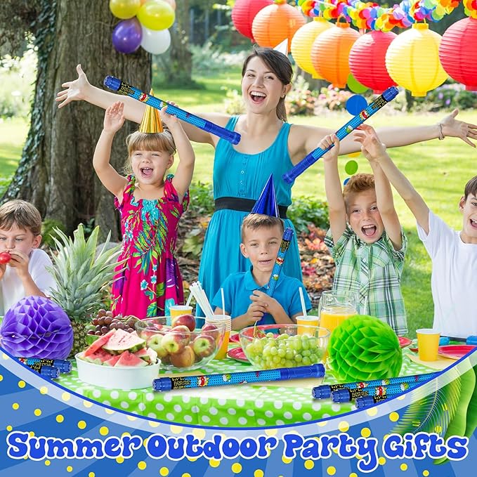 12 Pcs Comics Party Favors, 15'' Water Guns Bulk for Kids Water Squirt Blasters Guns, Summer Activity Swimming Pool Backyard Beach Outdoor Toys for Kids Adults, 39 ft Range Shooter