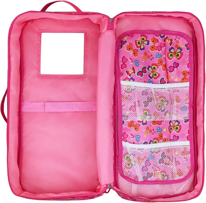 ZITA ELEMENT Doll Travel Carrier Case - Crossbody Shoulder Bag for 18 Inch Doll Accessories with Multi-Pocket, Storage Closet Wardrobe Makeovers