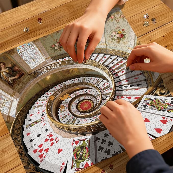 Jigsaw Puzzles for Adults 1024 Pieces - Challenging Fun Puzzles Stunning Art Wall Decor, Gift for Adult Puzzle Lovers, Family Game, Spiral Staircase Z0812
