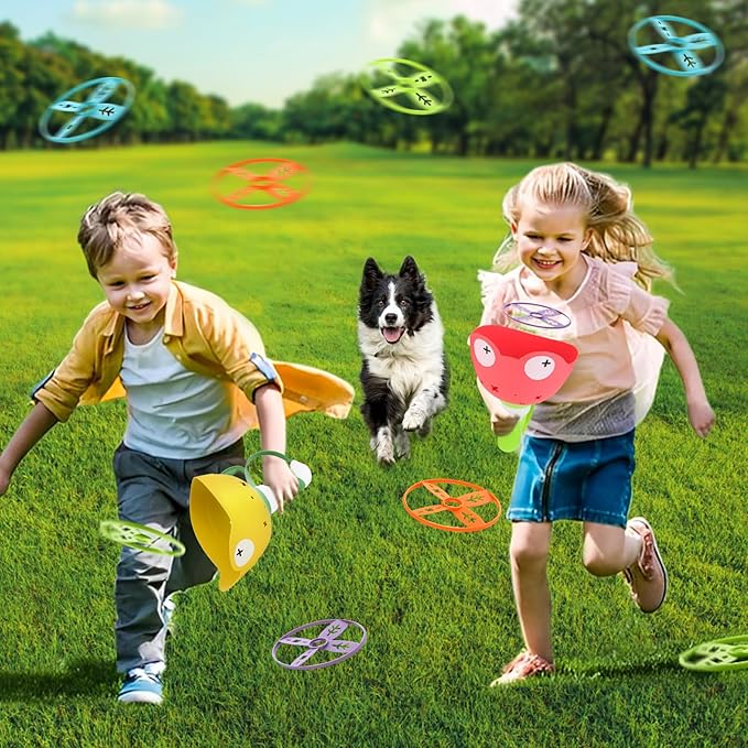 Outdoor Toys for Kids Ages 4-8 Kids Outdoor Flying Toys Manual Capture Catching for Toddlers 3 4 5 6 7 8 Years Old Christmas Easter Birthday Gifts Boys Girls