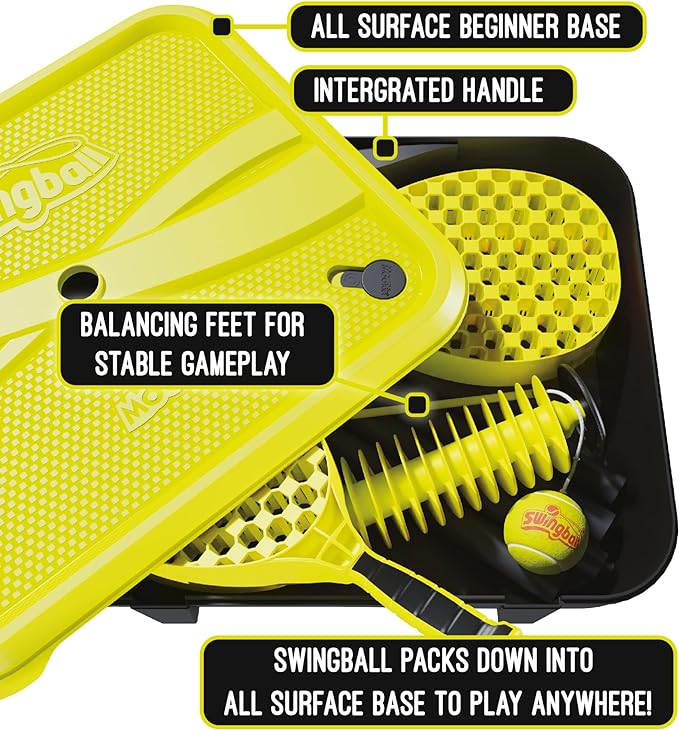 Swingball Pickleball Paddles Tether Tennis Game Set - Portable All-Surface Base, Durable, Easy Assembly, Indoor & Outdoor Games, Backyard Games for Kids, Active Play for Kids and Families, Ages 4+