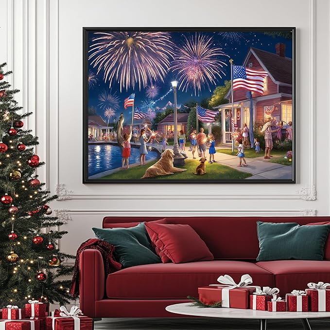 4th of July - 500 Piece Jigsaw Puzzle for Adults - Challenging Puzzle Perfect for Game Nights - Finished Size is 20.5 x 15 -Gift for Christmas, Anniversary, Birthday,Family