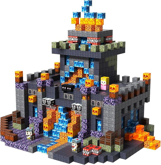 100PCS Magnetic Blocks - Dark Castle Set Magnetic Building Blocks, Stacking Magnets for Kids, Strong Magnets, Sensory Toy for STEM Learning Toys for Kids 3+ Boys and Girls Easter Birthday Gifts