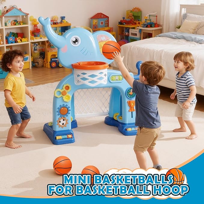 Mini Basketballs,3 Pack 6" Inch Small Basketball Set with Pump Over The Door Mini Hoop Basketball Replacement Toy for Toddlers,Kids,Teenagers for Pool,Indoors,Outdoors