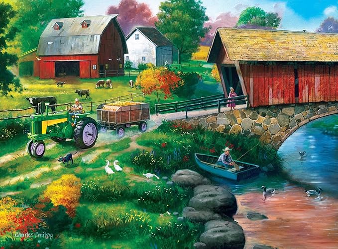 MasterPieces 2000 Piece Jigsaw Puzzle for Adults, Family, Or Youth - Farm Country 4-Pack - 14"x19"