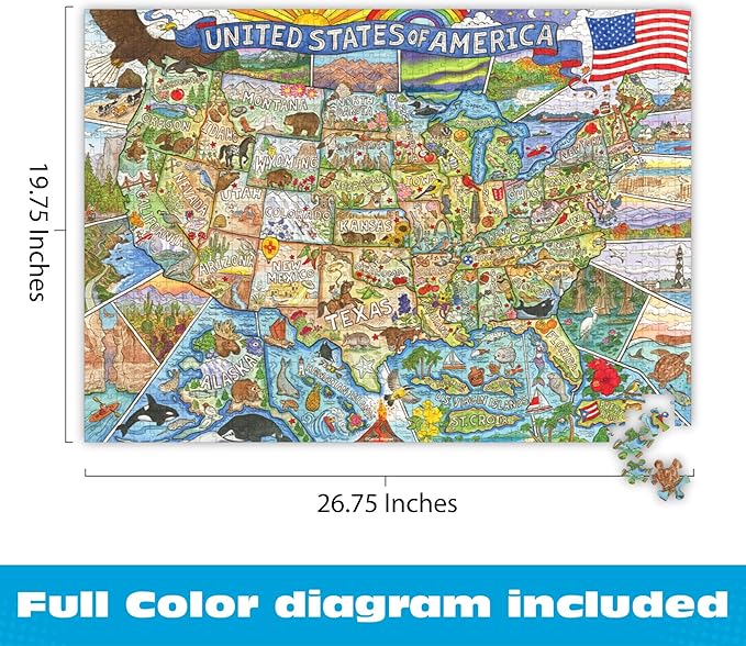 Buffalo Games - 1000 Piece Jigsaw Puzzle Carrie Wagner Colorful Country, Made in USA, Premium Recycled Board, Full-Color Poster