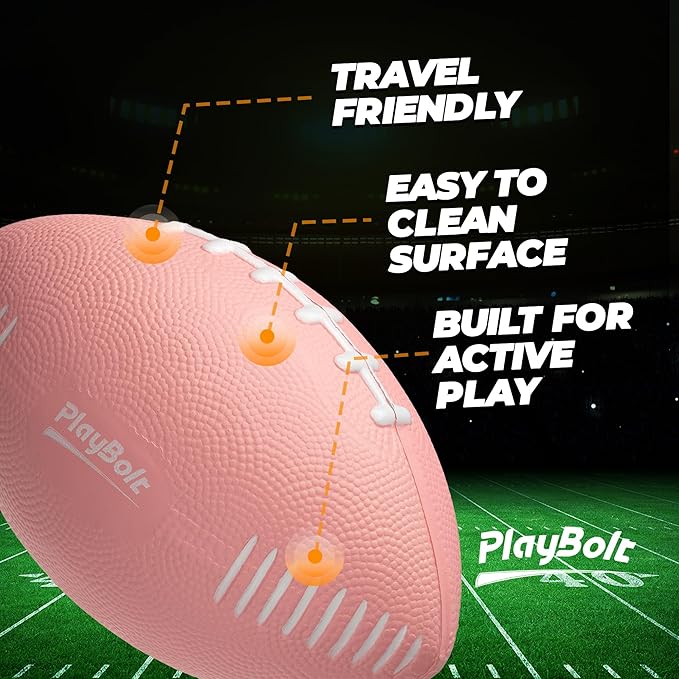 7.25" Mini Foam Football for Kids & Toddlers - Easy Grip Small Youth Sports Ball - Soft Foam Footballs for Little Hands, Indoor & Outdoor Sports Play - Toy Gift for Boys & Girls