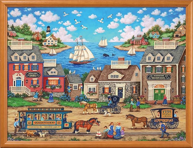 MasterPieces - 550 Piece Jigsaw Puzzle, Oceanside Trolley, Fun for Adults, Family, Kids, 18" x 24"
